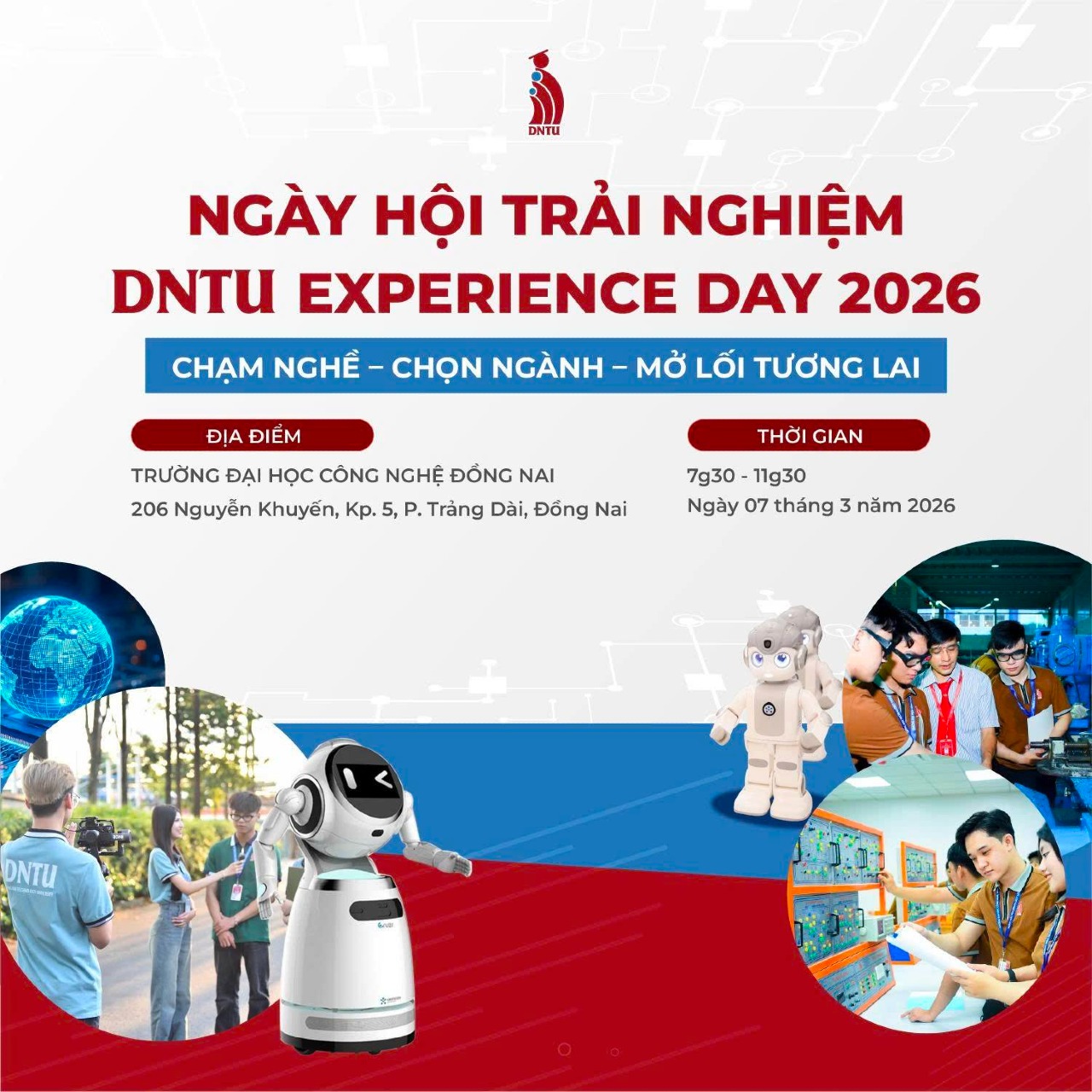 DNTU EXPERIENCE DAY 2026 – CHẠM NGHỀ THẬT, CHỌN NGÀNH CHUẨN