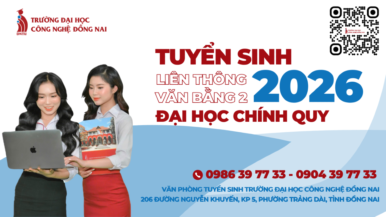 THÔNG BÁO TUYỂN SINH LIÊN THÔNG TRÌNH ĐỘ ĐẠI HỌC ĐỢT 2 NĂM 2026