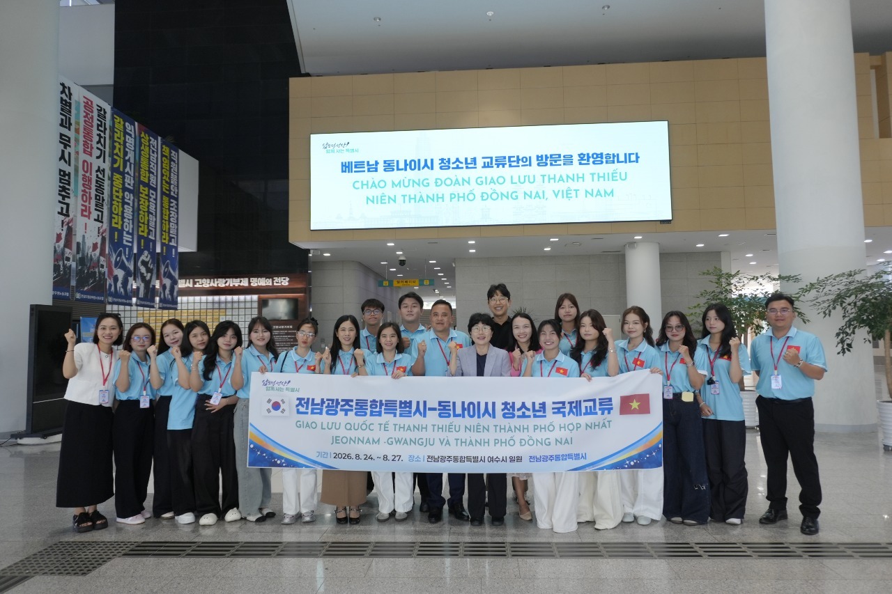 DNTU FOREIGN LANGUAGE STUDENTS JOIN 2026 YOUTH CULTURAL EXCHANGE PROGRAM IN JEOLLANAM PROVINCE, SOUTH KOREA